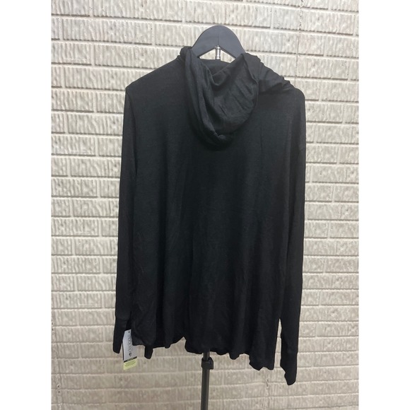 Ideology Womens Plus 3X Deep Black Off-Duty Lightweight Pullover Hoodie 1001296 - Picture 2 of 4